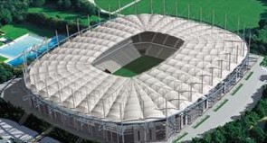 neu umgebautes Volksparkstadion Hamburg